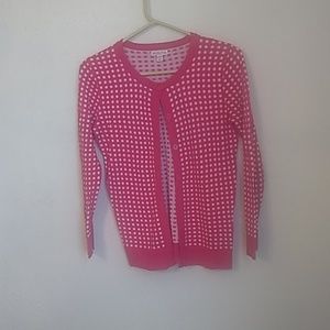 Merona xs/TP girl sweater pink and white with bott